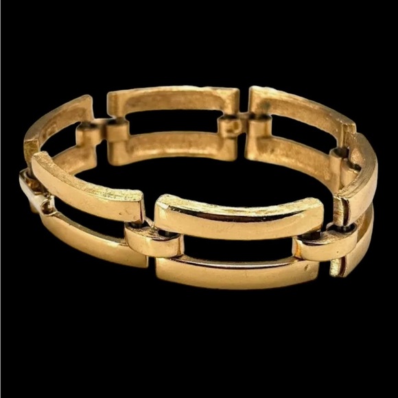 Vintage 1970’s Vendome Chunky Gold Bracelet - Picture 1 of 7